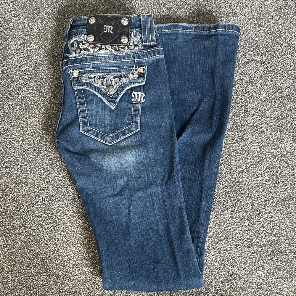 Women’s 26 - Miss Me Dark Blue Boot Cut Jeans